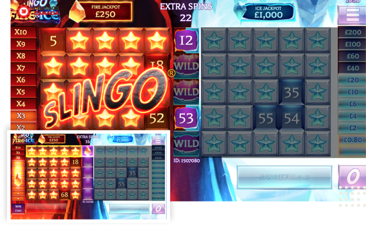 Slingo Fire and Ice Casino Game