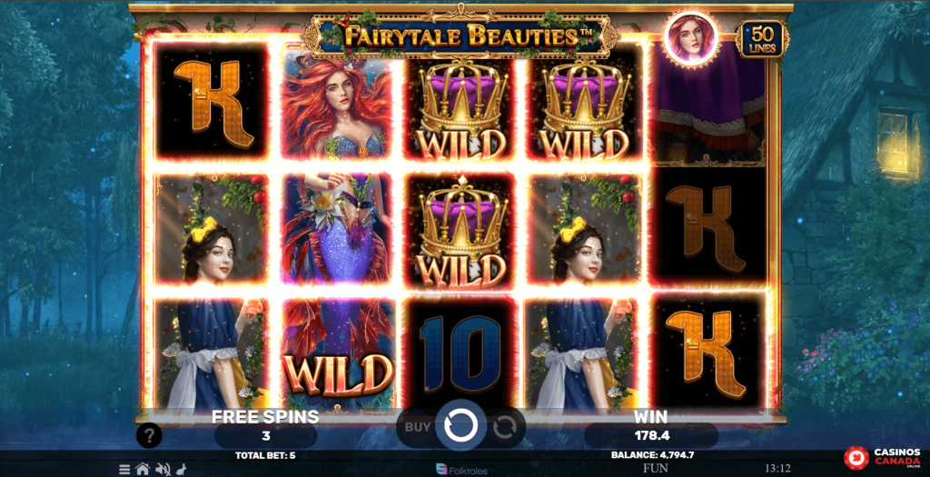 Fairytale Beauties Free Play Bonus Feature Spins Canada Review