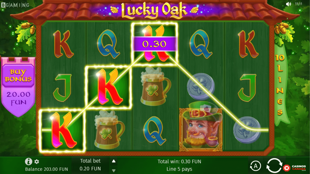Lucky Oak Free Play Wins Canada Review
